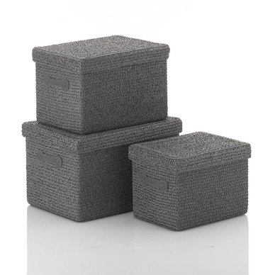 Mand Kela Grijs 36 x 26 x 24 cm