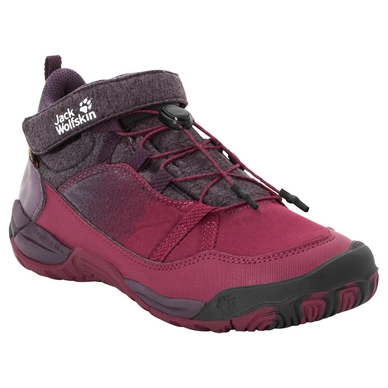 Chaussures de Randonnée Jack Wolfskin Kids Jungle Gym Texapore Mid Dark Red Purple