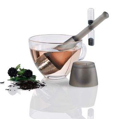 Theezeef AdHoc Santea Staand Met Zandloper Lichtzwart 21,5 cm