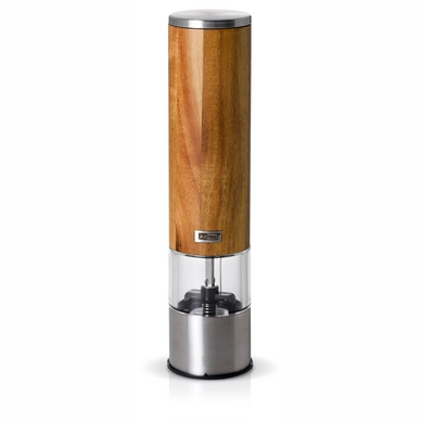 Salt and Pepper Mill AdHoc Acacia Electric Woodmatic Brown Stainless Steel 22 cm