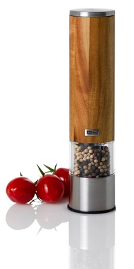 Peper- en zoutmolen AdHoc Acacia Elektrisch Woodmatic Bruin RVS 22 cm