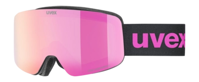 Skibril Uvex Pwdr FM Black Matt Pink