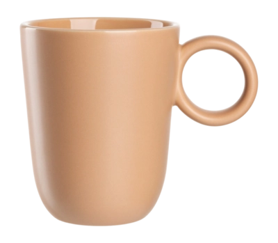 Tazza con manico in ceramica Leonardo Roma 400 ml, Set da 6, Albicocca