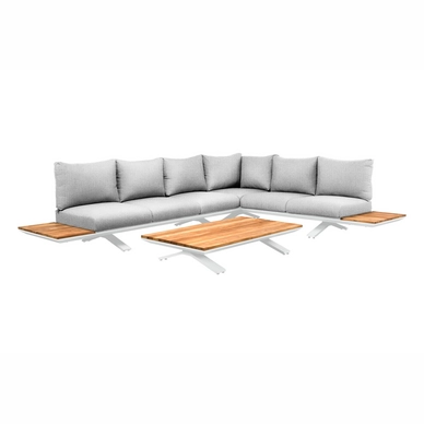 Loungeset Suns Stockholm Hoekopstelling Large 3+3 Seater Matt White / Soft Grey (3-delig)