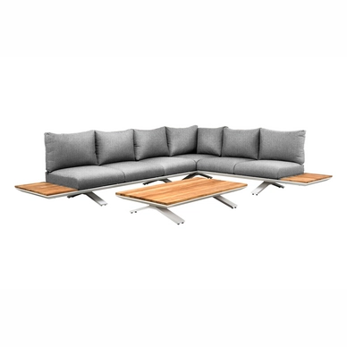Loungeset Suns Stockholm Hoekopstelling Large 3+3 Seater Matt White / Light Anthracite (3-delig)