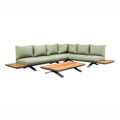 Loungeset Suns Stockholm Hoekopstelling Large 3+3 Seater Matt Royal Grey / Soft Green (3-delig)