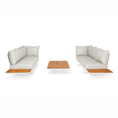 Loungeset Suns Stockholm Ibiza Style 2x3 Seater Corner Matt White / Soft Grey (3-delig)