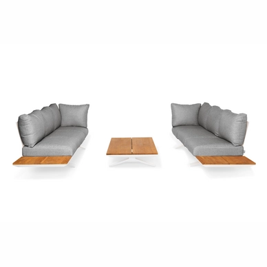 Loungeset Suns Stockholm Ibiza Style 2x3 Seater Corner Matt White / Light Anthracite (3-delig)