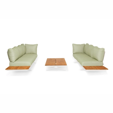 Loungeset Suns Stockholm Ibiza Style 2x3 Seater Corner Matt White / Soft Green (3-delig)