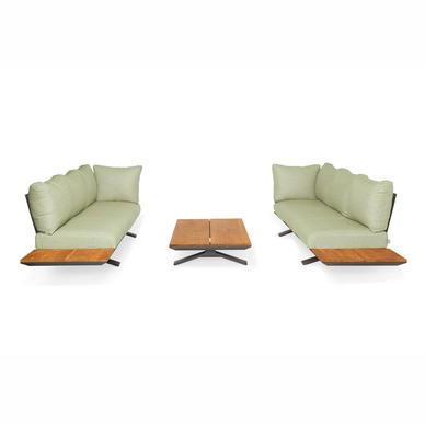 Loungeset Suns Stockholm Ibiza Style 2x3 Seater Corner Matt Royal Grey / Soft Green (3-delig)