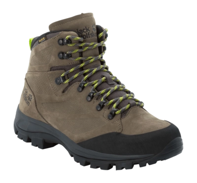Wandelschoen Jack Woflskin Men Rebellion Texapore Mid Khaki Phantom