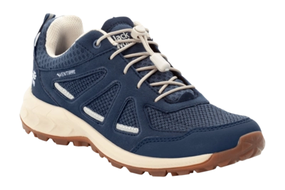 Wanderschuh Jack Wolfskin Woodland 2 Vent Low Dark Blue Beige Damen