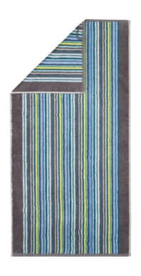 Douchelaken Cawö Remake Stripes Green-Multicolor