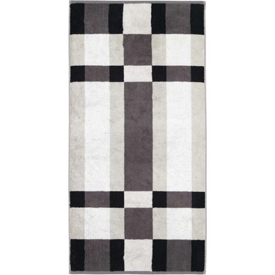 Serviette de Toilette Cawö Delight Check Platinum (Lot de 3)