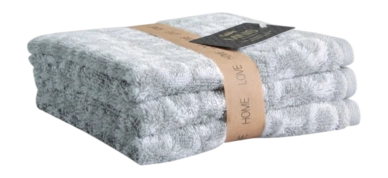 Face Towel Cawö Allover Platinum (Set of 3)