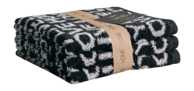 Gezichtsdoekje Cawö Allover Black (Set van 3)