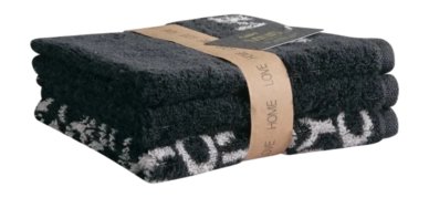 Gezichtsdoekje Cawö Mix Black (Set van 3)