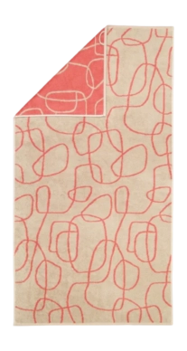 Douchelaken Cawö Gallery Outline Coral