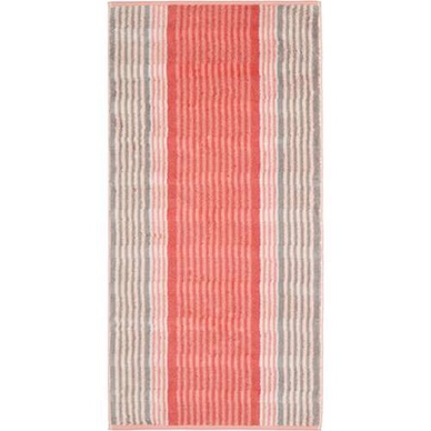 Serviette de Toilette Cawö Noblesse Harmony Stripes Coral (Lot de 3)