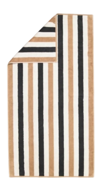 Douchelaken Cawö Coast Stripes Anthracite/Nature