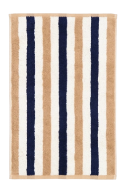 Asciugamano per ospiti Cawö Coast Stripes 30 x 50 cm, Set da 6 pezzi, Blu / Naturale