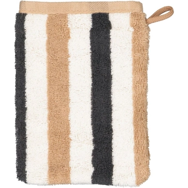 Waschlappen Cawö Coast Stripes Anthracite/Natur (6er-Set)