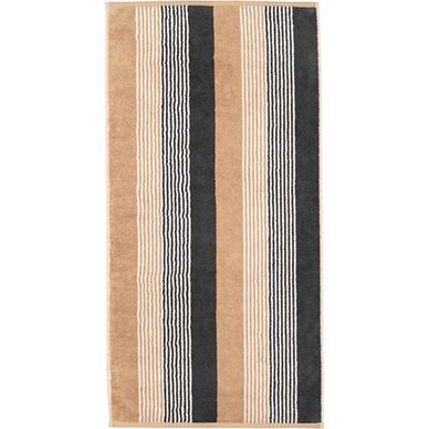 Handdoek Cawö Coast Repeat Anthracite/Nature (Set van 3)