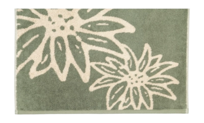 Telo doccia Cawö Alpenchic Edition 70 x 140 cm, Stella alpina, Verde alpino
