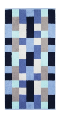 Serviette de Toilette Cawö Shades Karo Aqua (Lot de 3)