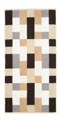 Serviette de Toilette Cawö Shades Karo Sand (Lot de 3)