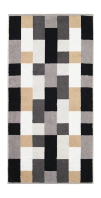 Serviette de Toilette Cawö Shades Karo Stone (Lot de 3)