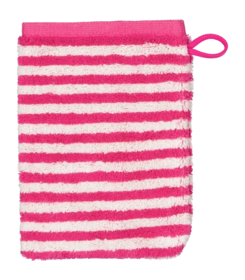 Washandje Cawö Campus Ringel Stripes Pink (Set van 6)