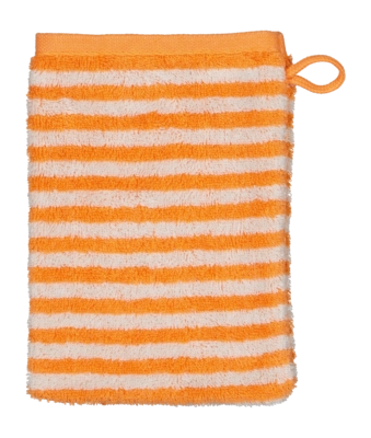 Washandje Cawö Campus Ringel Stripes Mandarine (Set van 6)