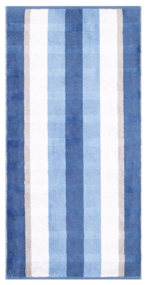 Handtuch Cawö Noblesse Stripes Saphir (Set von 3 Stück)