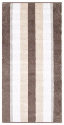 Handtuch Cawö Noblesse Stripes Walnut (Set von 3 Stück)