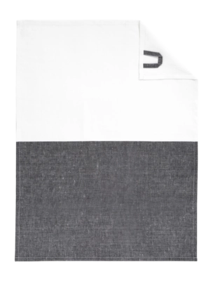 Tea Towel Cawö Duo Cuisine Black/White (Set of 4)