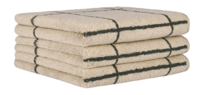 Serviette de Toilette Cawö Atelier Lignes Beige (Lot de 3)