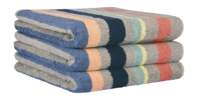 Handdoek Cawö Play Block Stripes Multicolor (Set van 3)