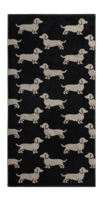 Douchelaken Cawö We love Dogs Black/Beige