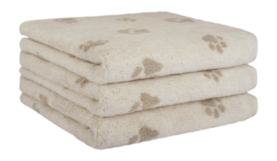 Handdoek Cawö We love Dogs Paws Nature/Beige (Set van 3)
