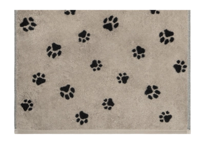 Guest Towel Cawö We Love Dogs Paws Black/Beige (Set of 6)