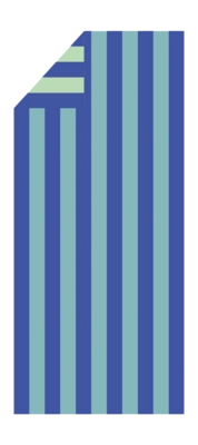 Strandtuch Cawö Beach Tropical Stripes Aqua