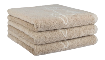 Serviette Cawö We love Dogs Companion Nature/Beige (Lot de 3)