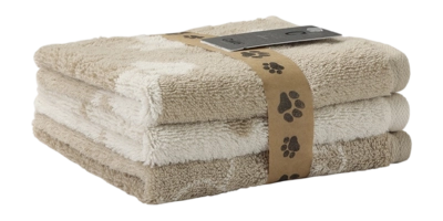 Gezichtsdoekje Cawö We love Dogs Mix Nature/Beige (Set van 3)