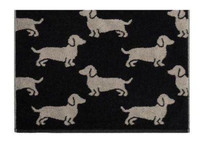 Gastendoek Cawö We love Dogs Black/Beige (Set van 6)