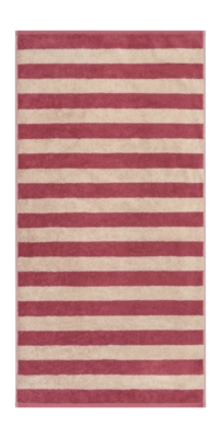 Handtuch Cawö Lines Block Stripes Berry (3er-Set)