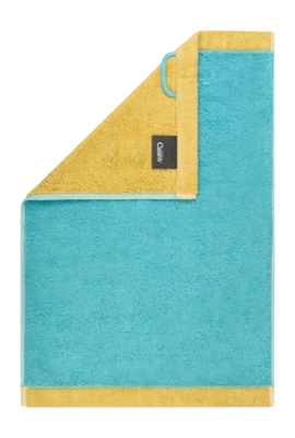 Gästehandtuch Cawö Lifestyle Splash Reversible Turquoise/Apricot (6er-Set)