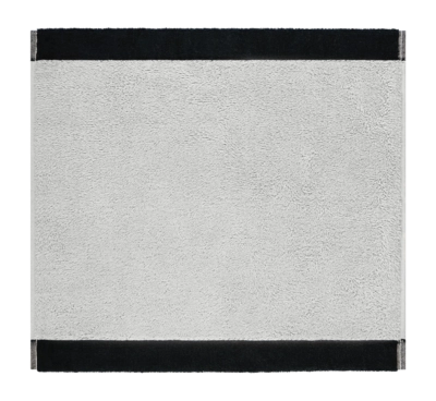 Petite Serviette Cawö Lifestyle Splash Réversible Platine/Noir (Lot de 6)