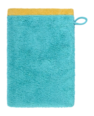 Washandje Cawö Lifestyle Splash Reversible Turquoise/Apricot (Set van 6)