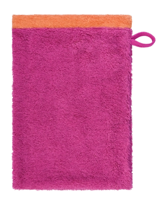 Manopola guanto Cawö Lifestyle Splash 16 x 22 cm, Set da 6, Rosa / Mandarino
